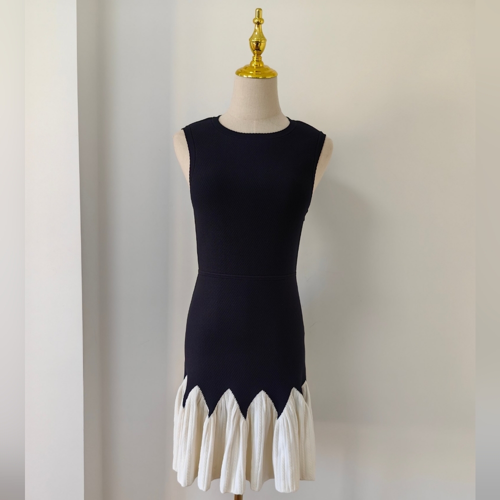 Sandro Two-tone mini knit dress - Picture 6 of 13